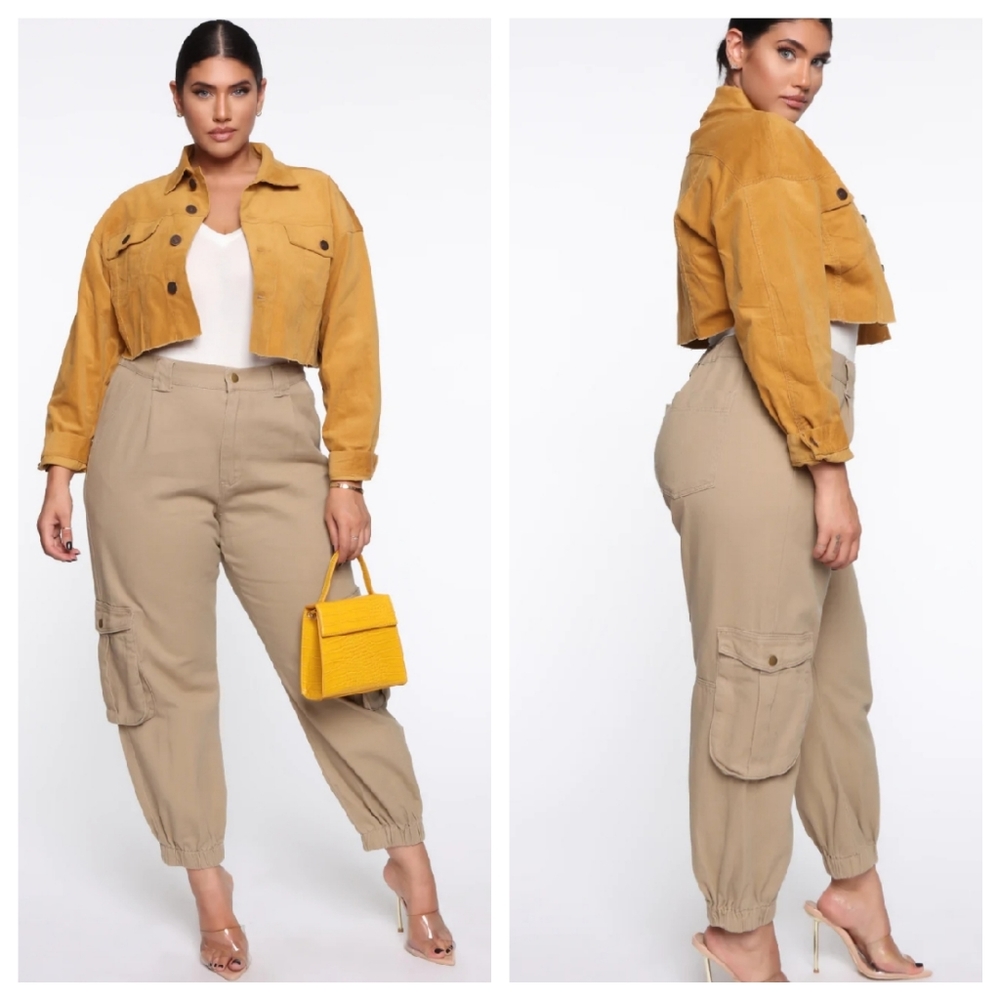 Fashion Nova Cargo High Waisted Pants Size XL - Picture 2 of 11
